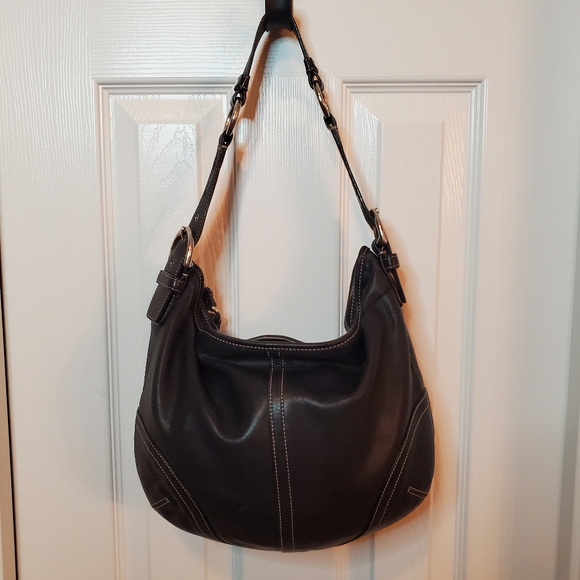 Coach- Black Leather -Soho Hobo- Shoulder Bag- 3651- VTG